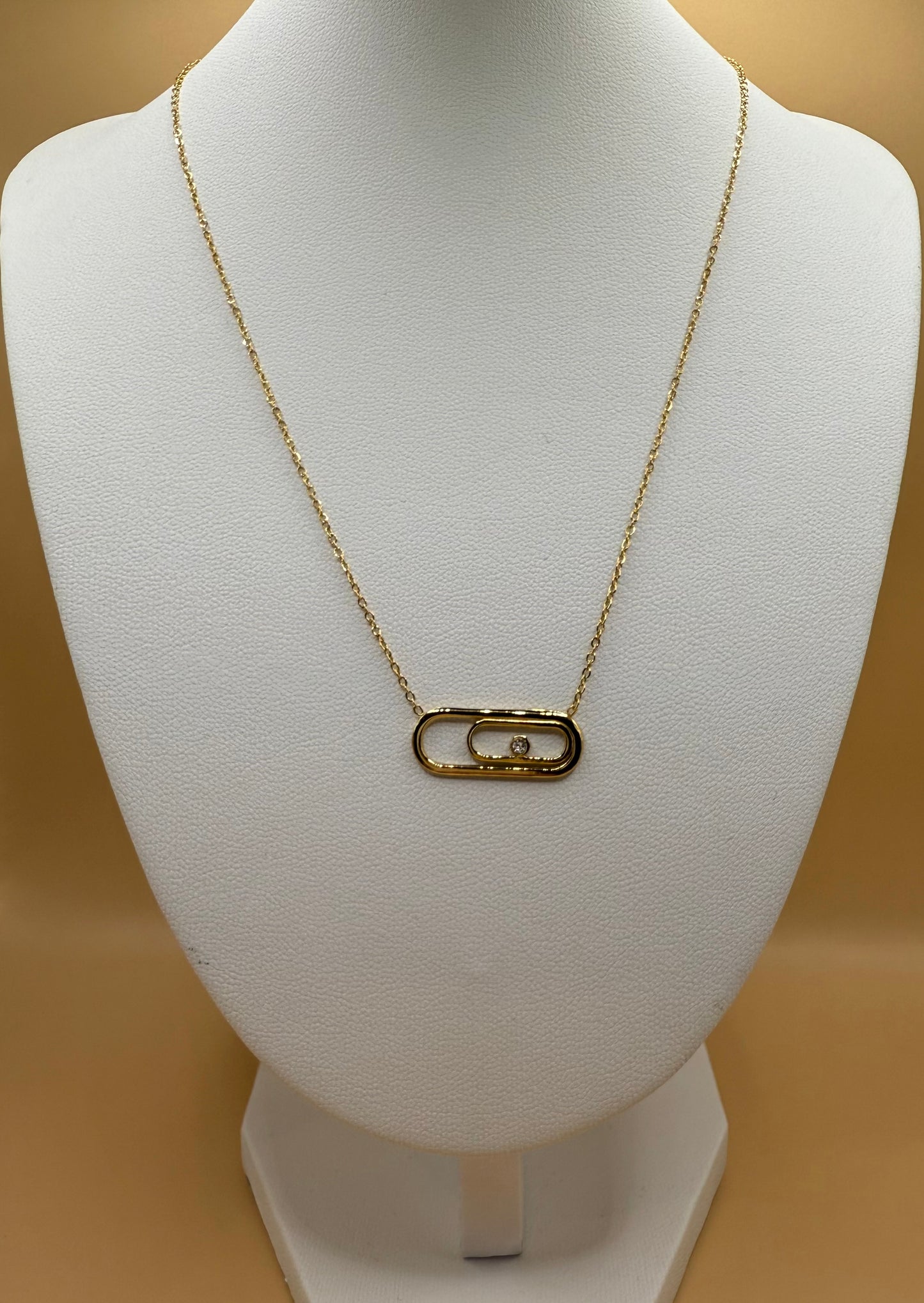 Collier trombone strass