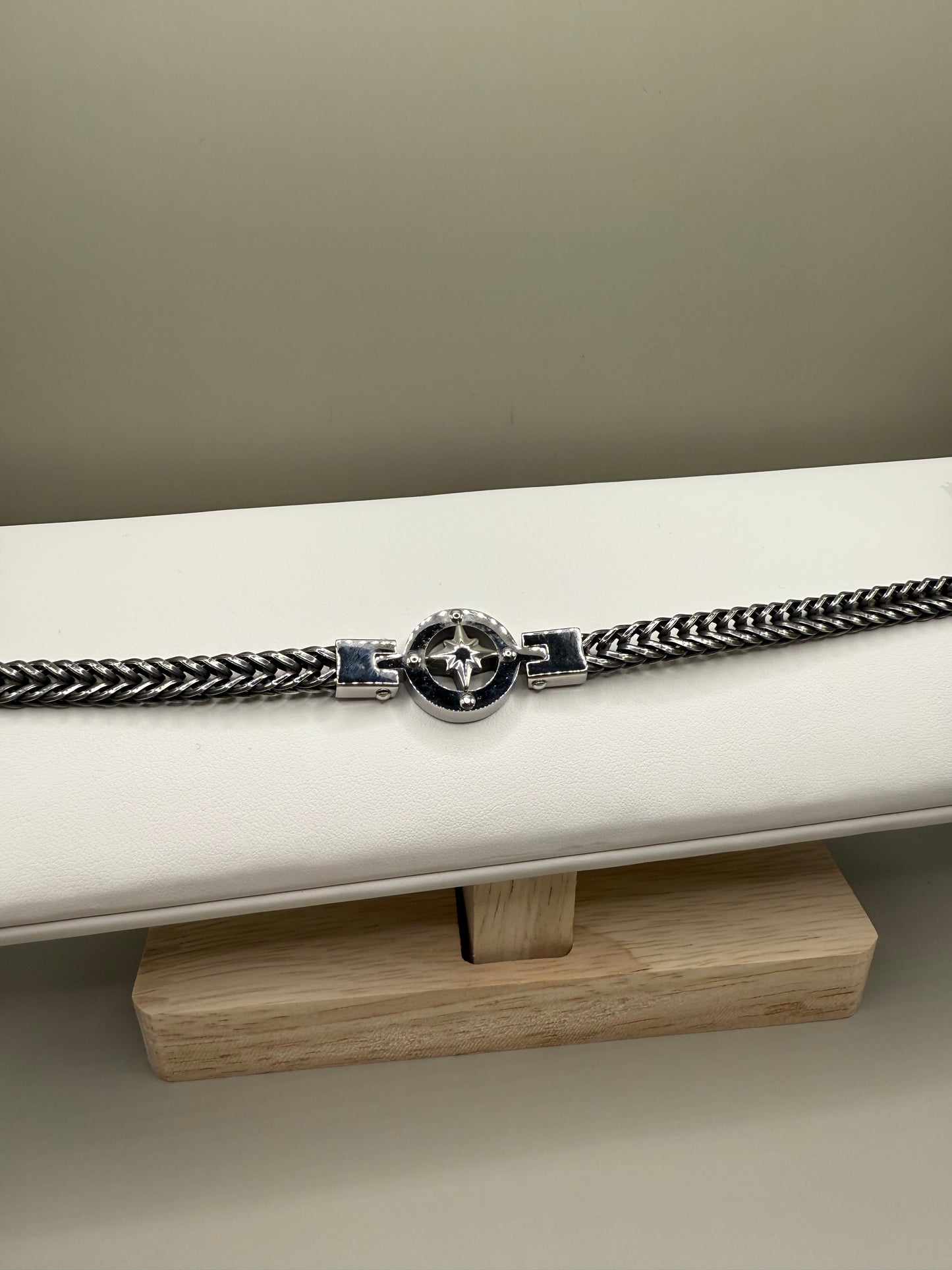 Bracelet gourmette boussole