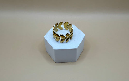 Bague feuille élégante