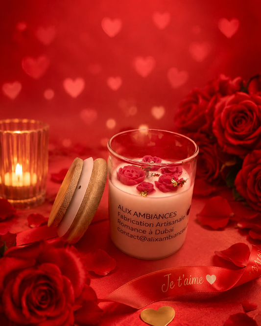 Bougie Roses Édition Saint-Valentin