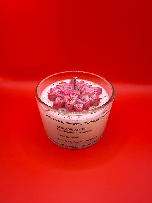 Bougie fleur de Noël